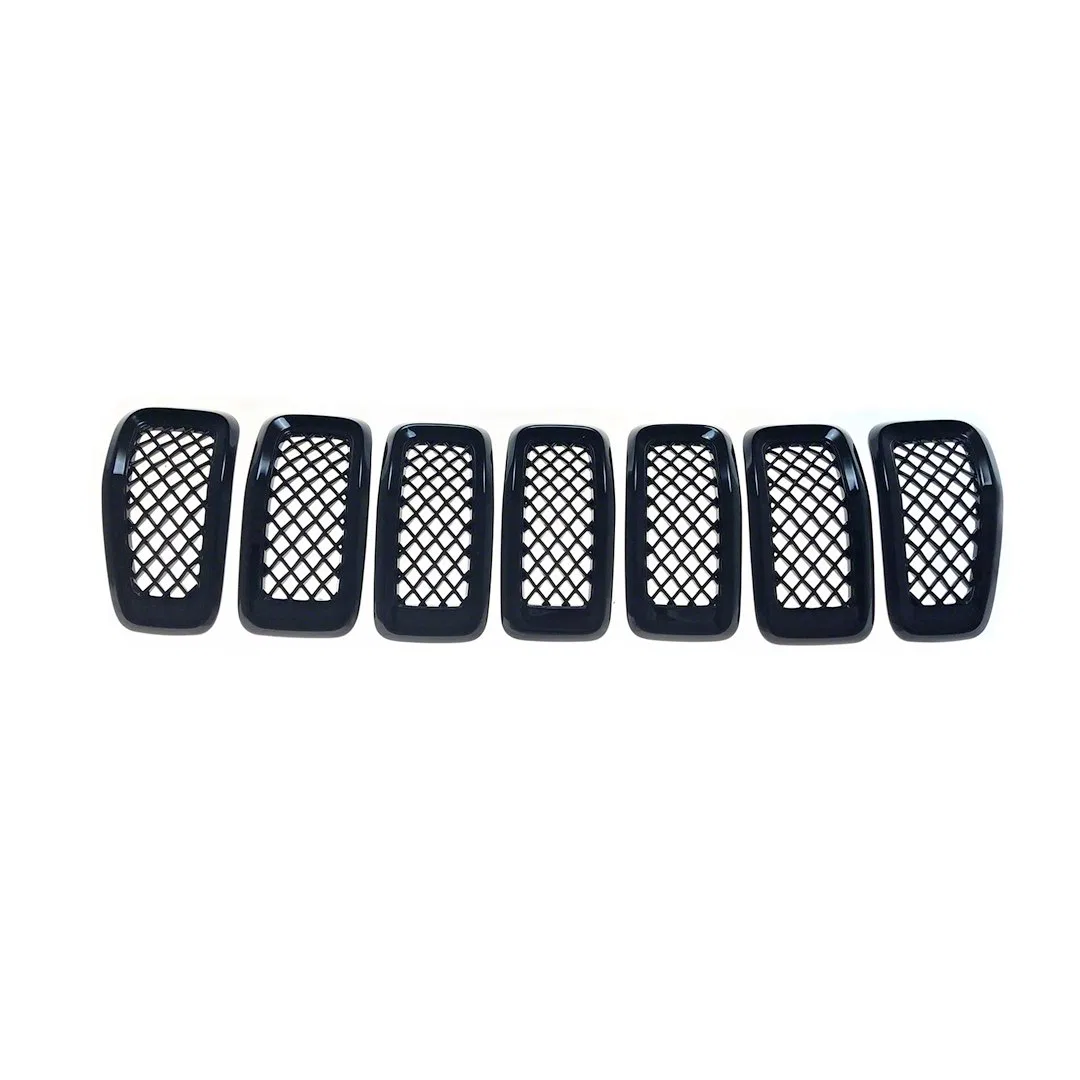 ABS6473B – COAST2COAST Grille Insert, Overlay 7 Piece Black ABS Plastic